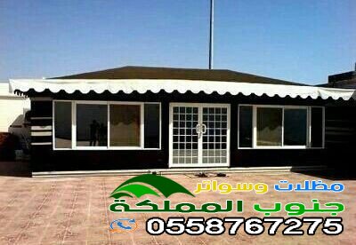 تركيب خيام بيوت شعر في خميس مشيط