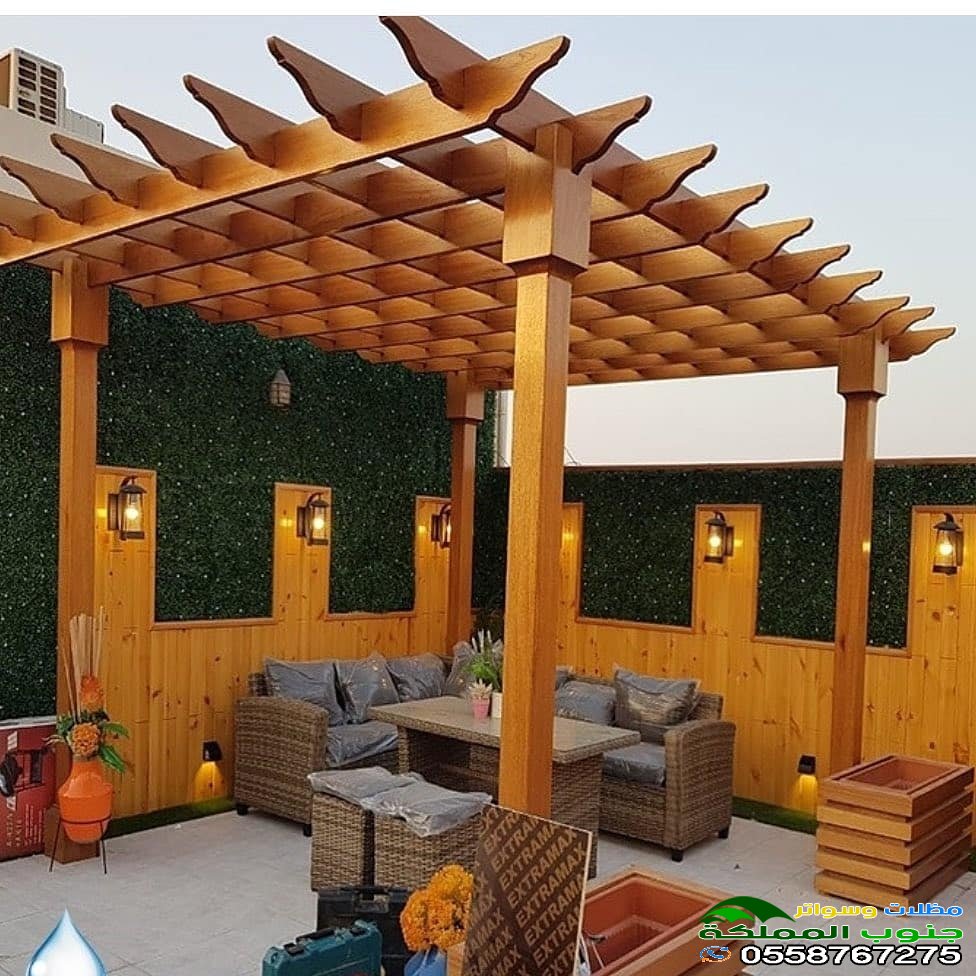 مظلات خشب اصطناعي في السعودية
